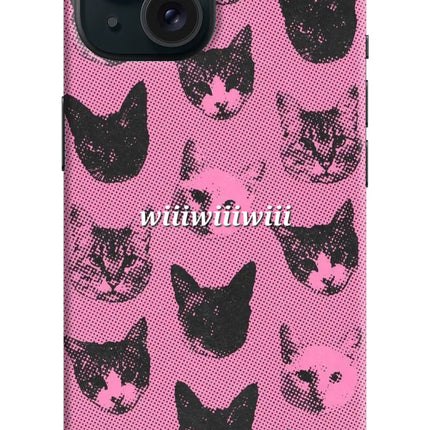 Pink Cats iPhone 15 Plus Hard Case Back Cover by Casekaro