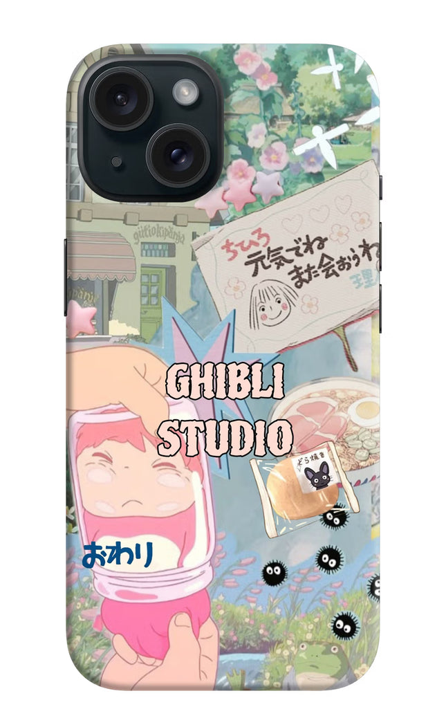 Studio Ghibli iPhone 15 Plus Hard Case Back Cover by Casekaro
