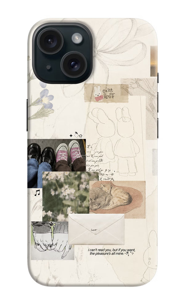 Soft Aesthetic iPhone 15 Plus Hard Case Back Cover by Casekaro