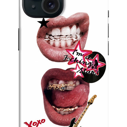 Rockstar iPhone 15 Plus Hard Case Back Cover by Casekaro