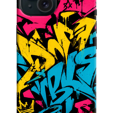Graffiti Vibe iPhone 15 Plus Hard Case Back Cover by Casekaro