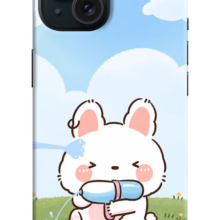 Bunny Treat iPhone 15 Plus Hard Case Back Cover by Casekaro