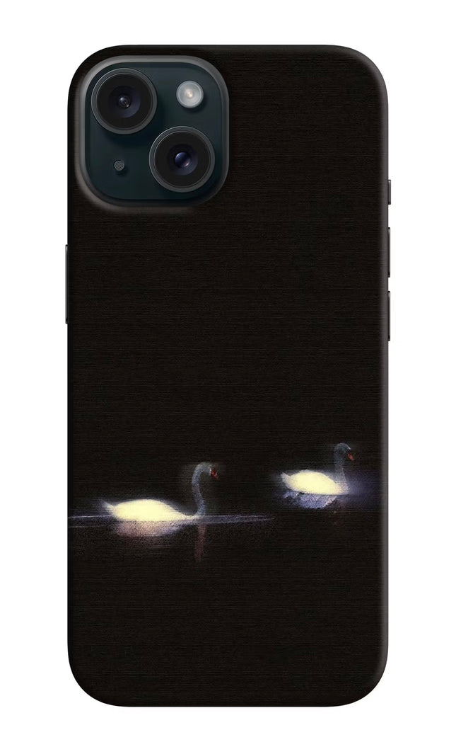 Silent Swans iPhone 15 Plus Hard Case Back Cover by Casekaro