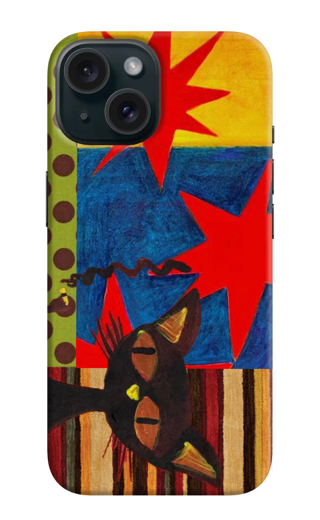 Pop Cat iPhone 15 Plus Hard Case Back Cover by Casekaro