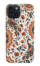 White Mayura iPhone 15 Plus Hard Case Back Cover by Casekaro