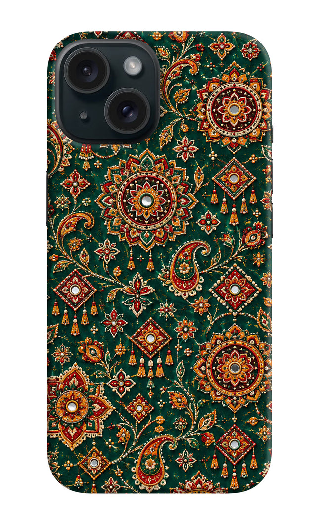 Green Pataka iPhone 15 Plus Hard Case Back Cover by Casekaro