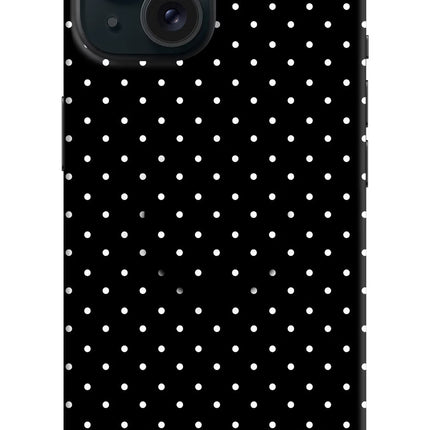White Dots iPhone 15 Plus Pop Case by Casekaro