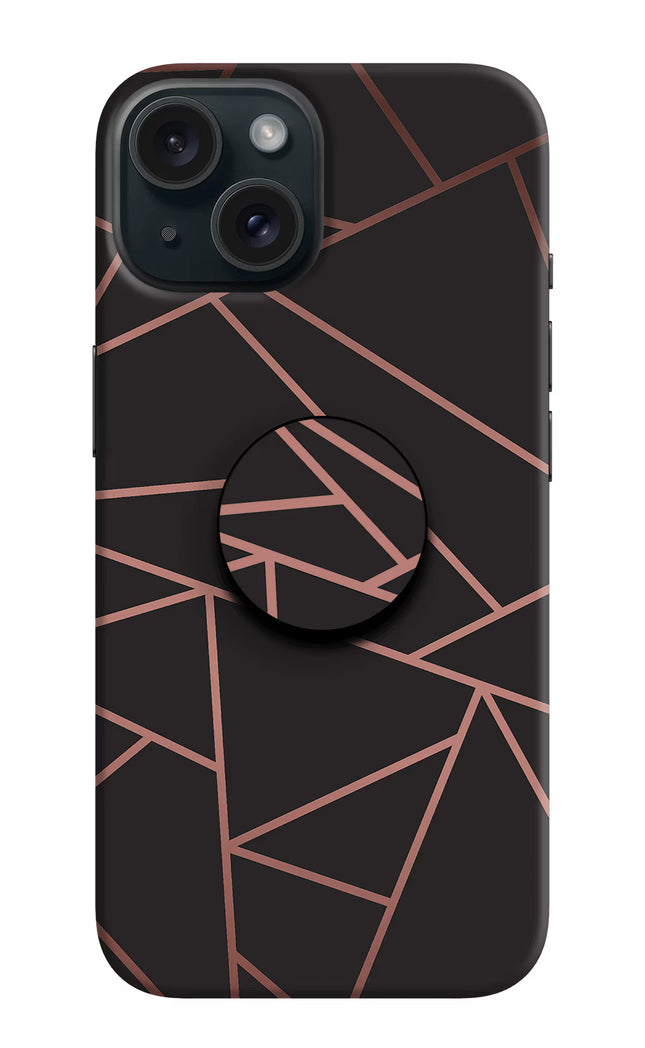 Geometric Pattern iPhone 15 Plus Pop Case by Casekaro