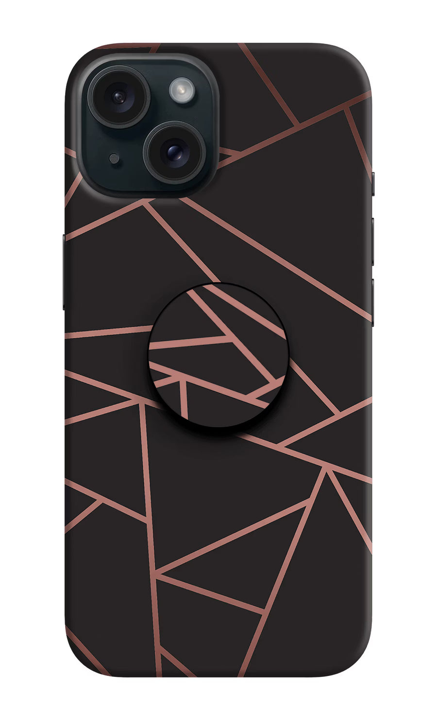 Geometric Pattern iPhone 15 Plus Pop Case, Hard case