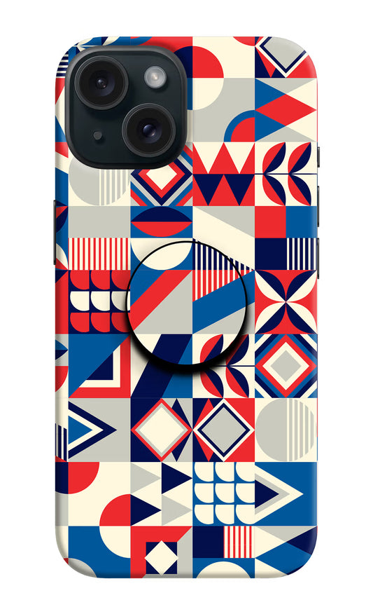 Colorful Pattern iPhone 15 Plus Pop Case by Casekaro