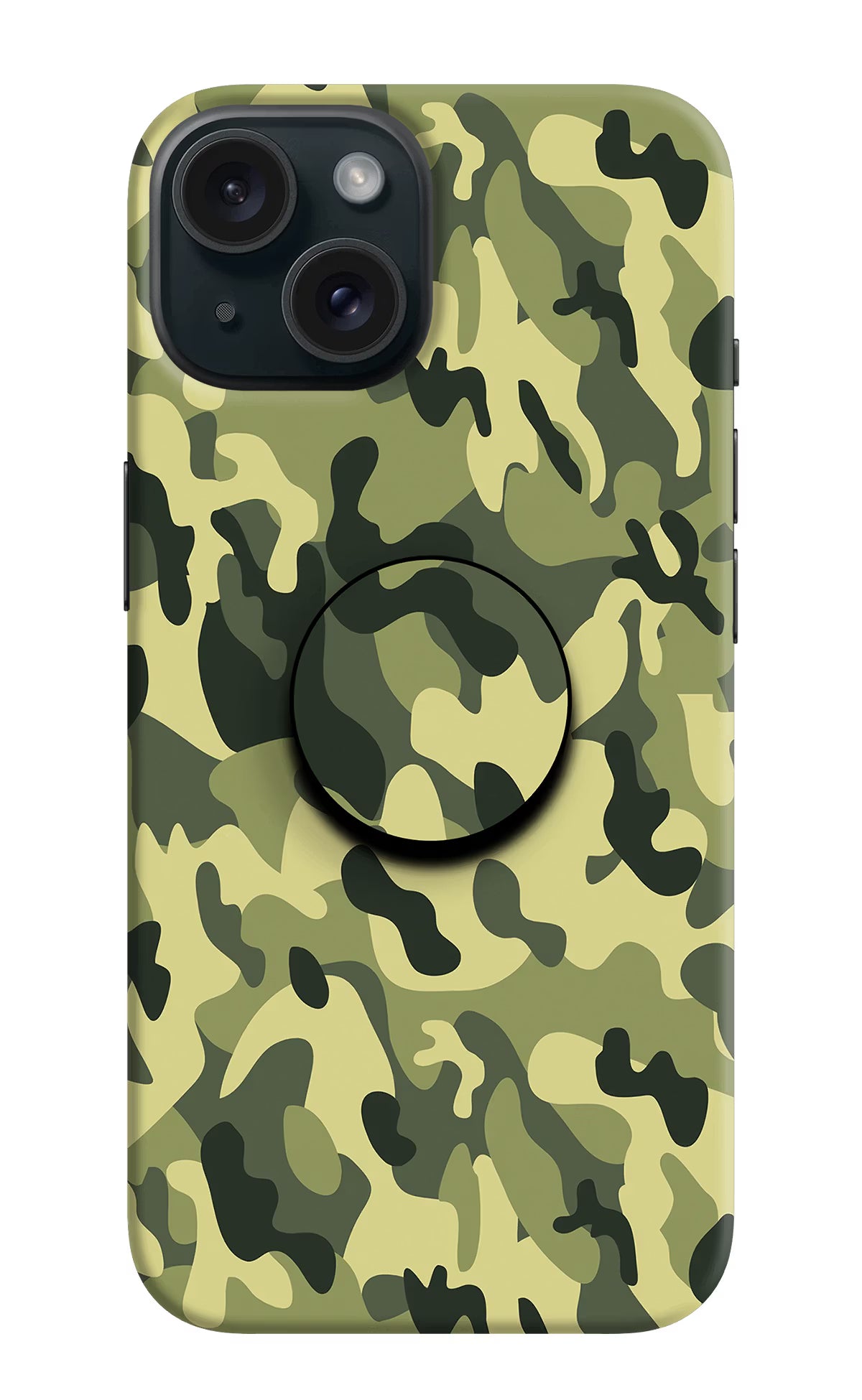 Camouflage iPhone 15 Plus Pop Case by Casekaro