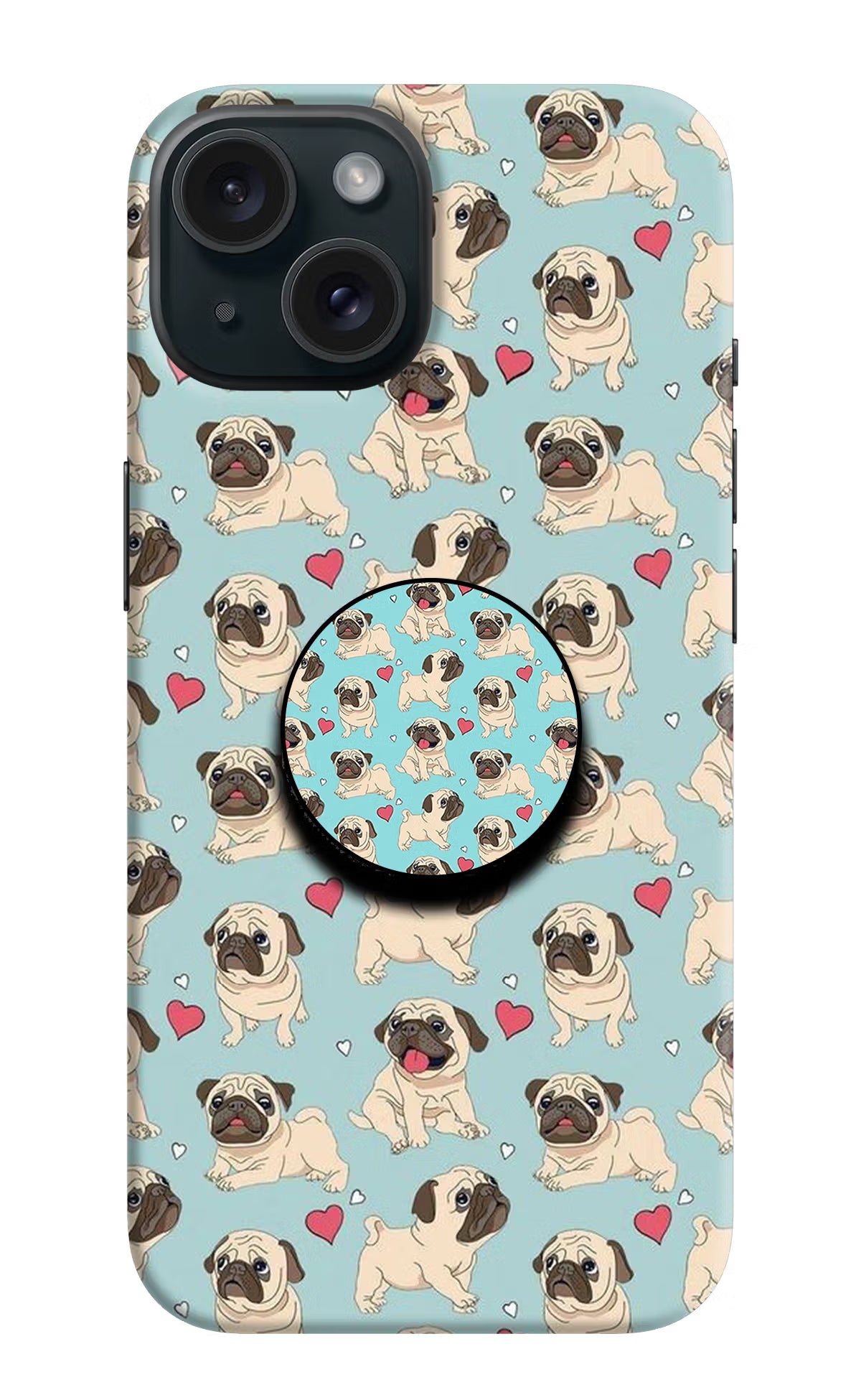 Pug Dog iPhone 15 Plus Pop Case by Casekaro