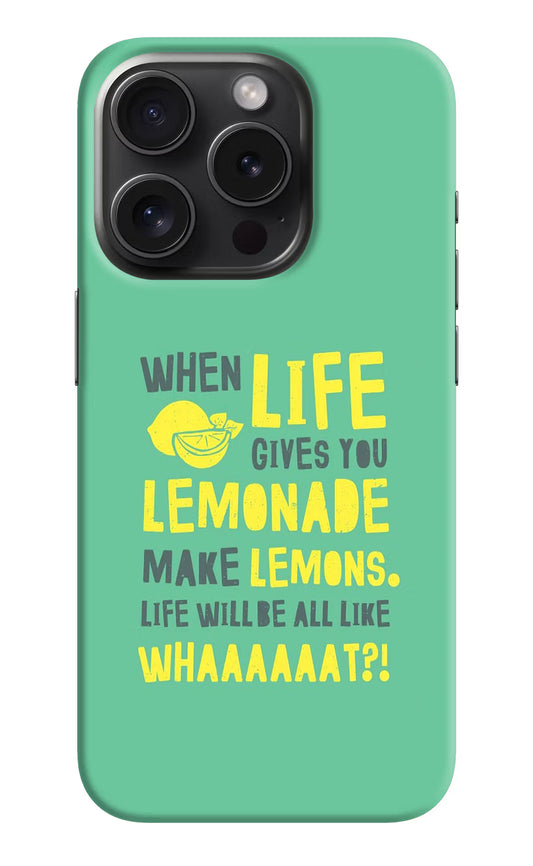Quote iPhone 15 Pro Hard Case Back Cover by Casekaro