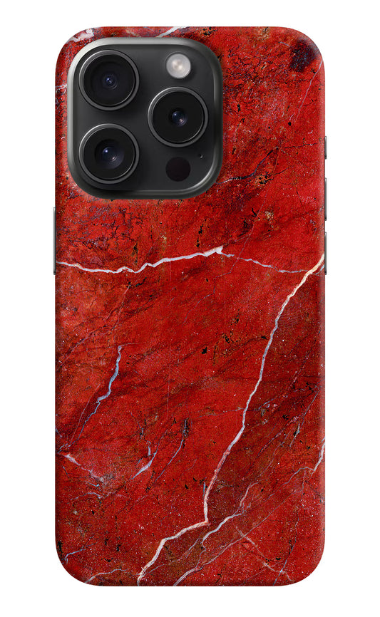 Red Marble Design iPhone 15 Pro Hard Case Back Cover by Casekaro