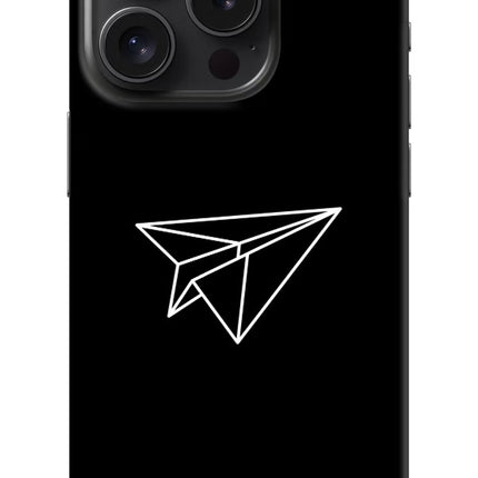Paper Plane White iPhone 15 Pro Hard Case Back Cover by Casekaro