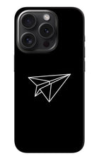 Paper Plane White iPhone 15 Pro Hard Case Back Cover by Casekaro
