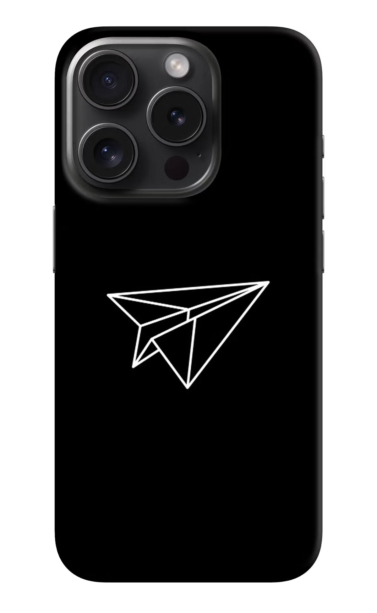 Paper Plane White iPhone 15 Pro Hard Case Back Cover by Casekaro