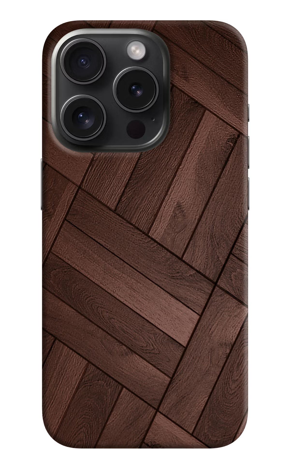 Wooden Texture Design iPhone 15 Pro Hard Case Back Cover by Casekaro