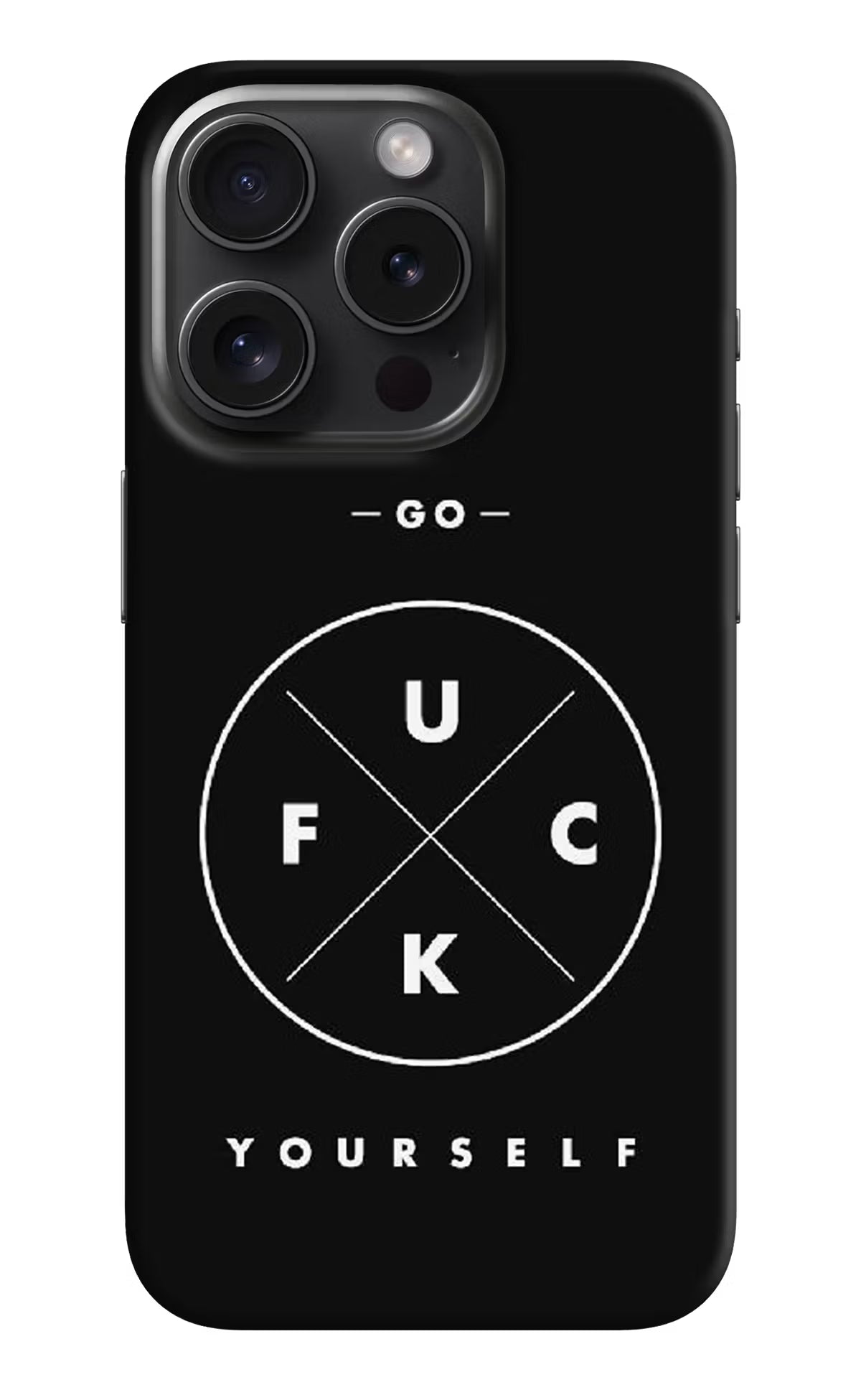 Go Fuck Yourself iPhone 15 Pro Hard Case Back Cover by Casekaro