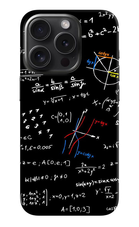 Mathematics Formula iPhone 15 Pro Hard Case Back Cover by Casekaro