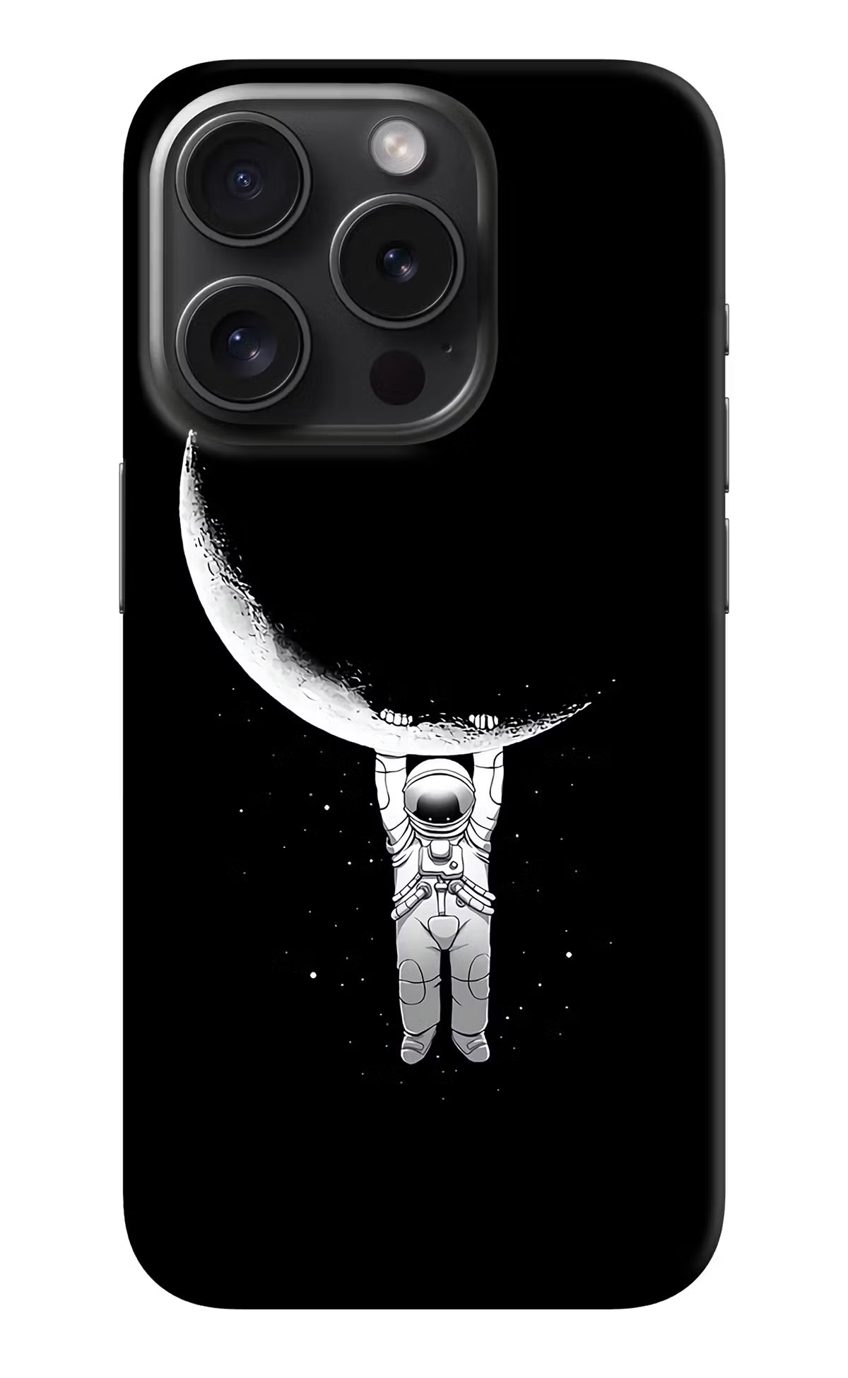 Moon Space iPhone 15 Pro Hard Case Back Cover by Casekaro