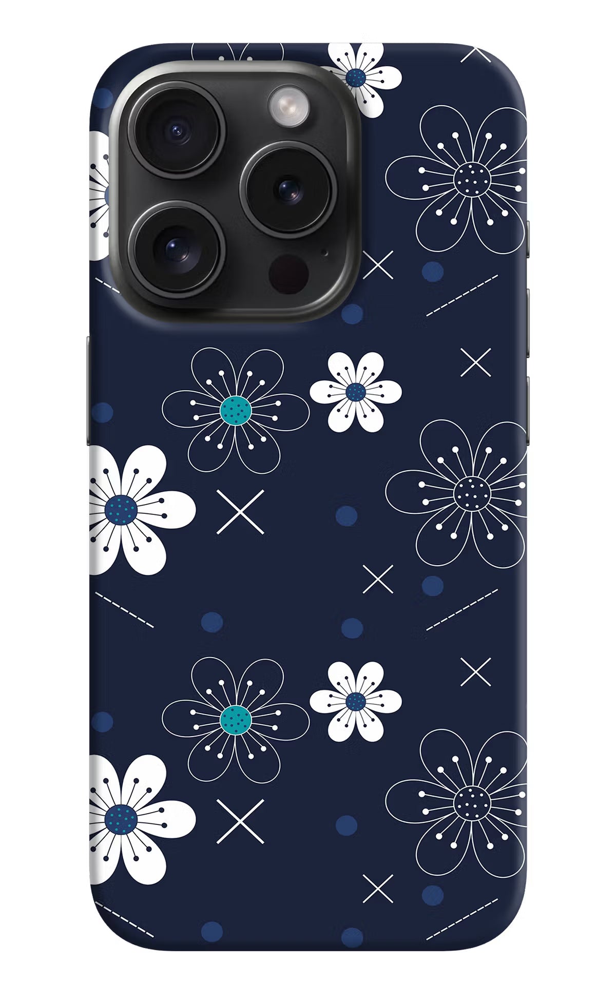 Flowers iPhone 15 Pro Hard Case Back Cover by Casekaro