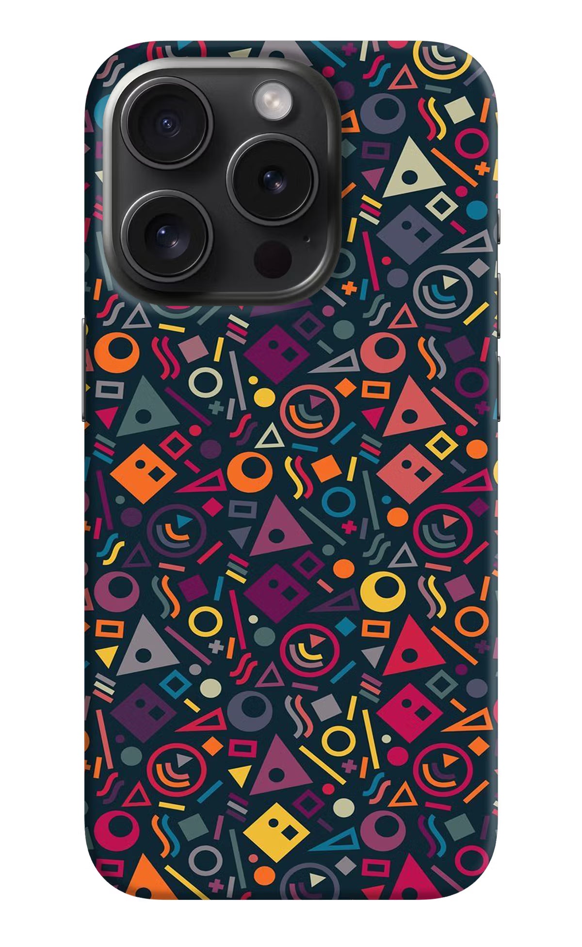 Geometric Abstract iPhone 15 Pro Hard Case Back Cover by Casekaro