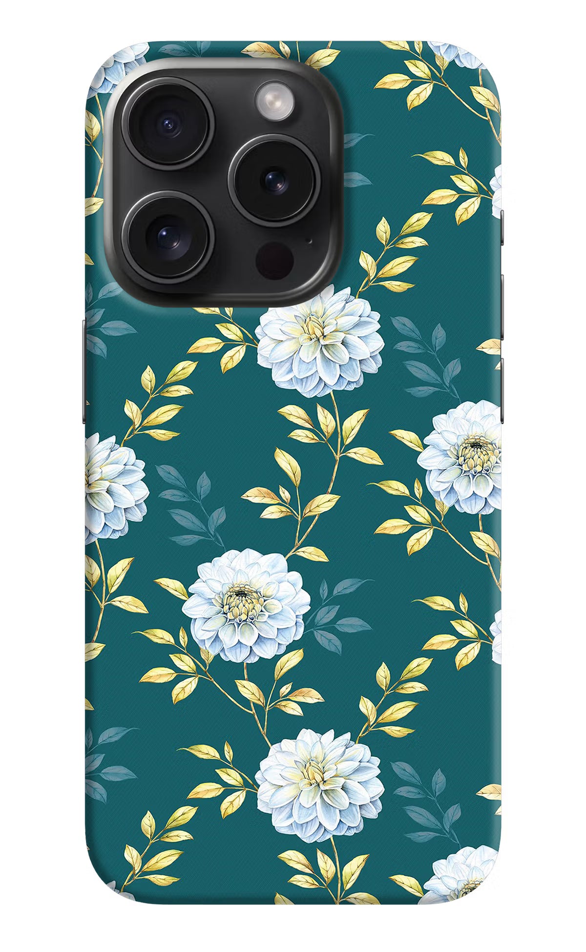 Flowers iPhone 15 Pro Hard Case Back Cover by Casekaro
