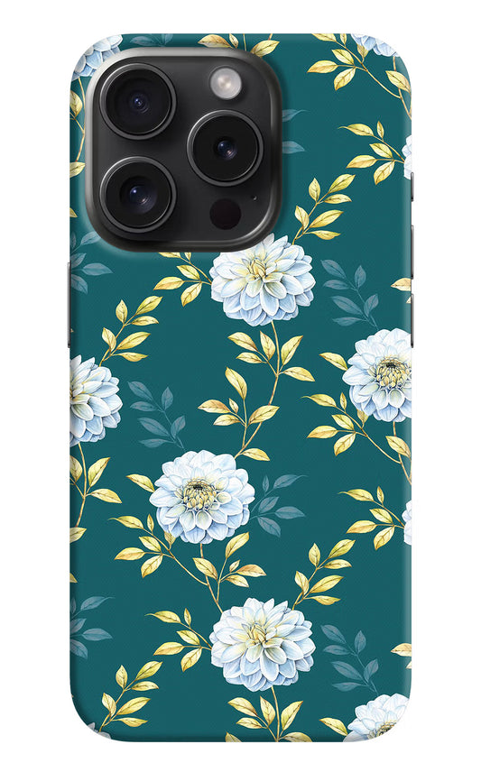 Flowers iPhone 15 Pro Hard Case Back Cover by Casekaro