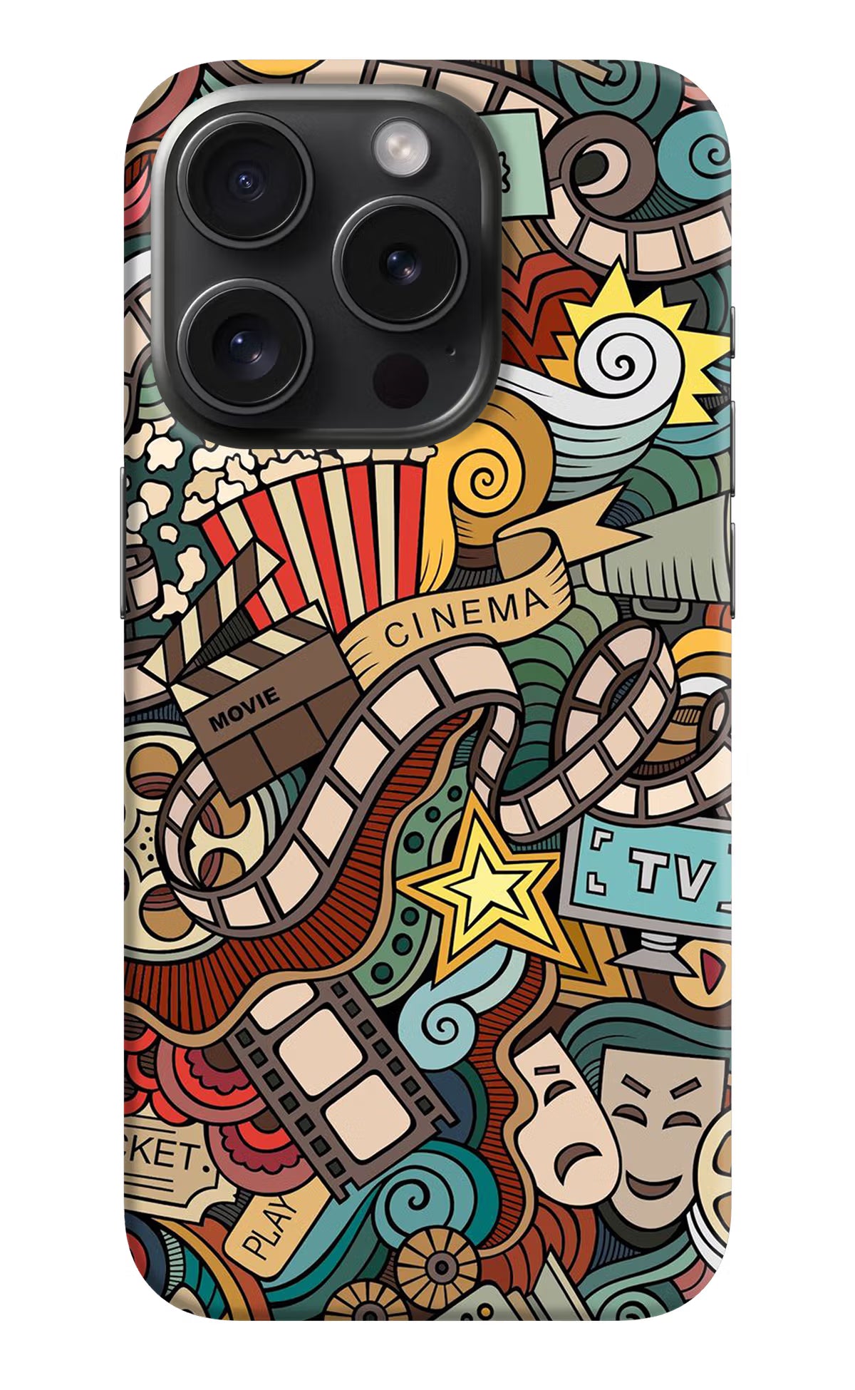 Cinema Abstract iPhone 15 Pro Hard Case Back Cover by Casekaro