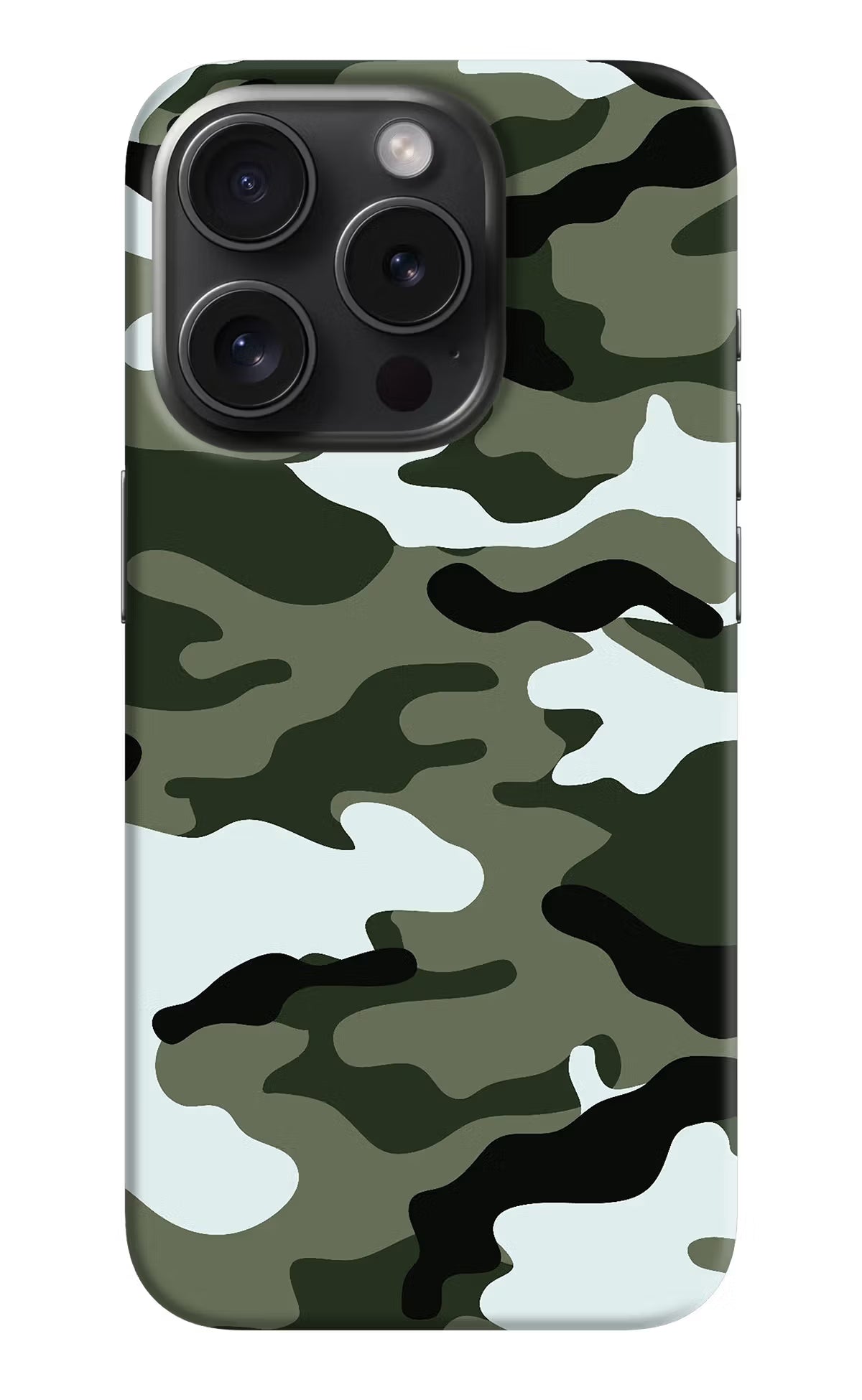 Camouflage iPhone 15 Pro Hard Case Back Cover by Casekaro