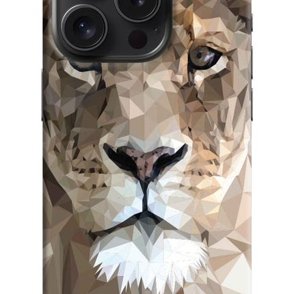 Lion Art iPhone 15 Pro Hard Case Back Cover by Casekaro