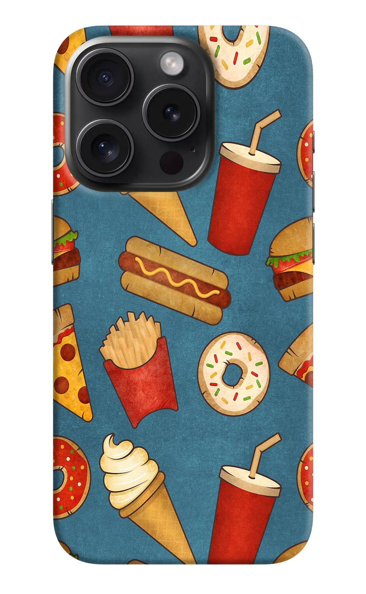 Foodie iPhone 15 Pro Hard Case Back Cover by Casekaro