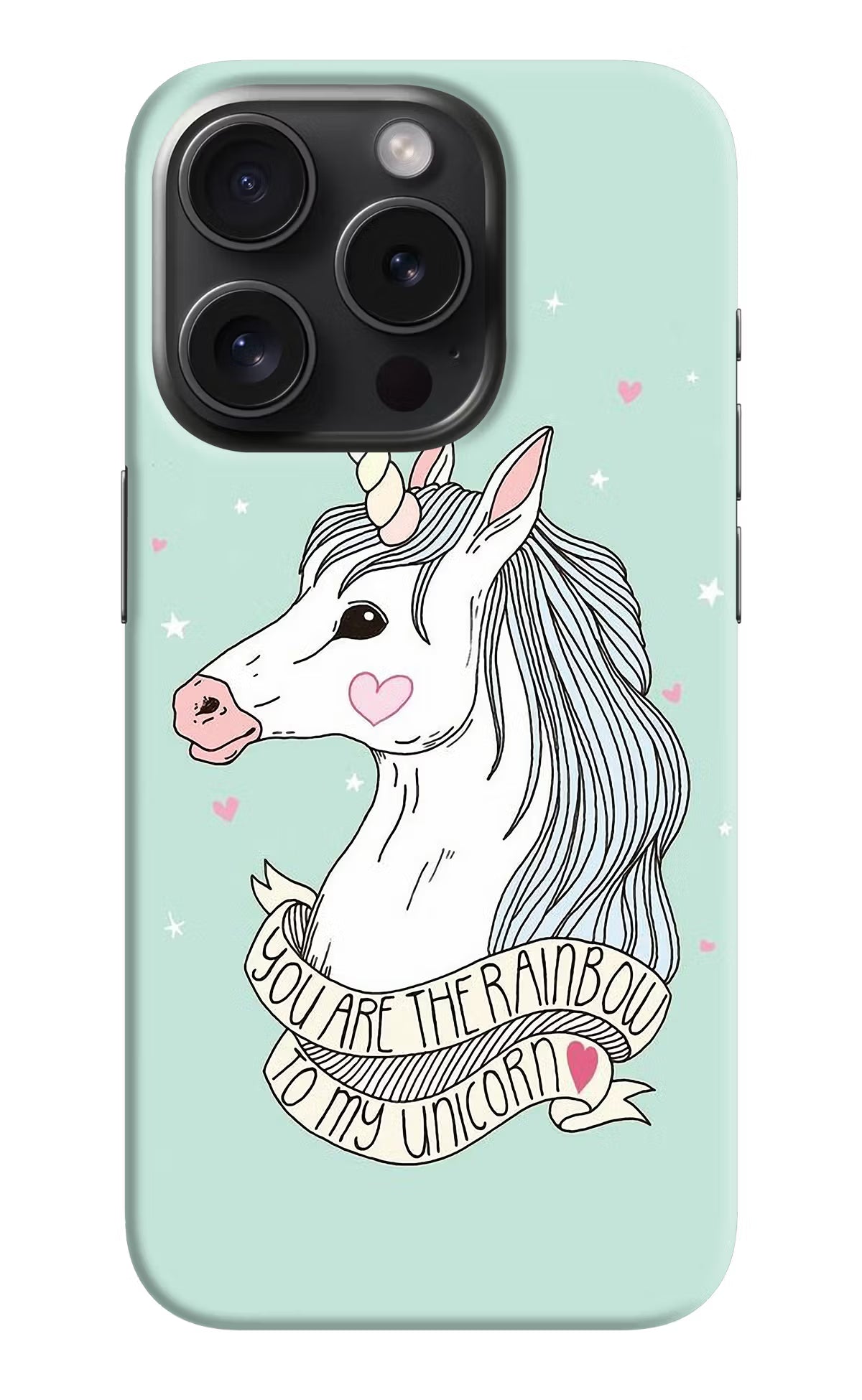 Unicorn Wallpaper iPhone 15 Pro Hard Case Back Cover by Casekaro