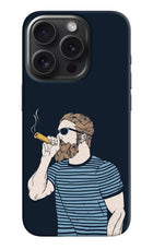 Smoking iPhone 15 Pro Hard Case Back Cover by Casekaro