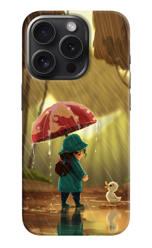 Rainy Day iPhone 15 Pro Hard Case Back Cover by Casekaro