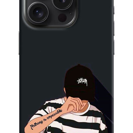 Aesthetic Boy iPhone 15 Pro Hard Case Back Cover by Casekaro