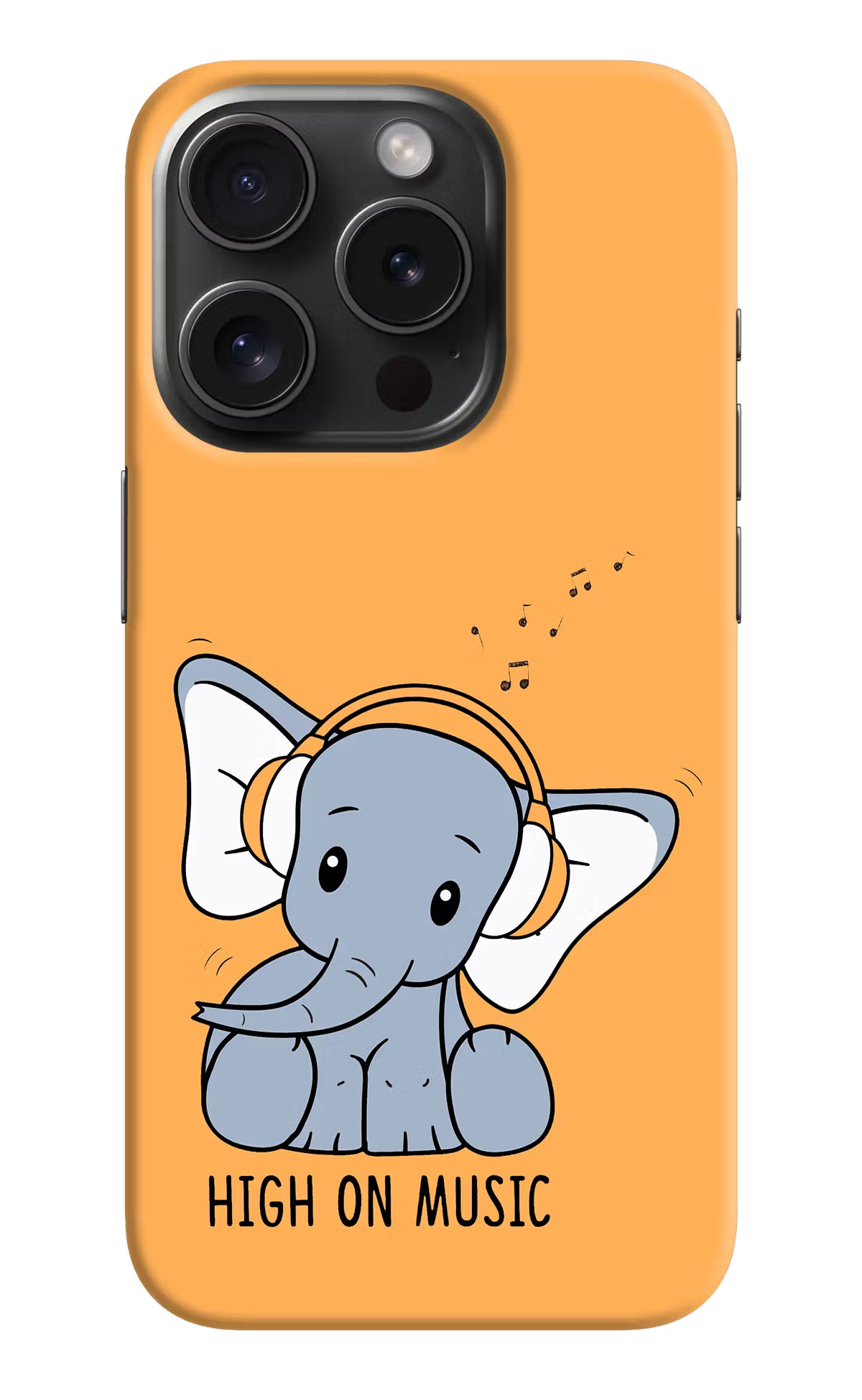 High On Music iPhone 15 Pro Hard Case Back Cover by Casekaro