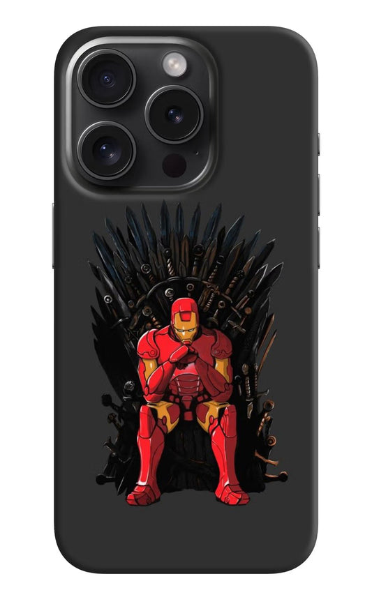 Ironman Throne iPhone 15 Pro Hard Case Back Cover by Casekaro