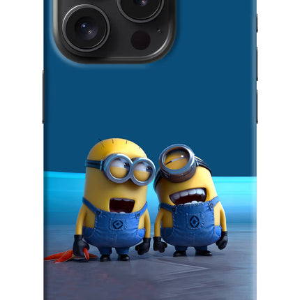 Minion Laughing iPhone 15 Pro Hard Case Back Cover by Casekaro