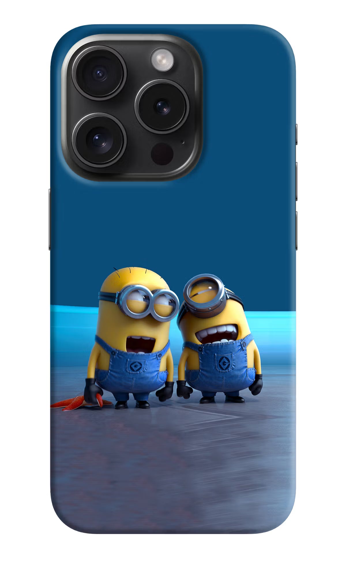 Minion Laughing iPhone 15 Pro Hard Case Back Cover by Casekaro