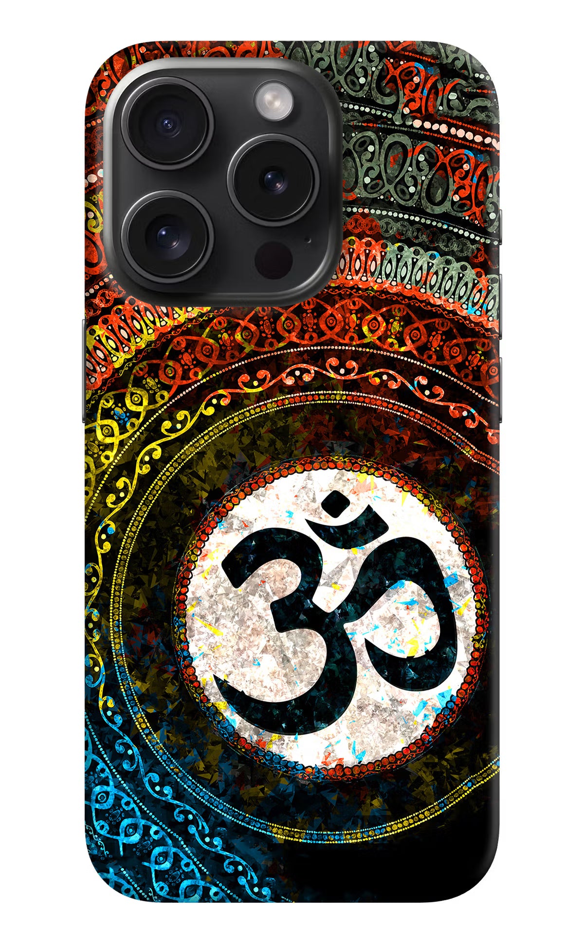 Om Cultural iPhone 15 Pro Hard Case Back Cover by Casekaro