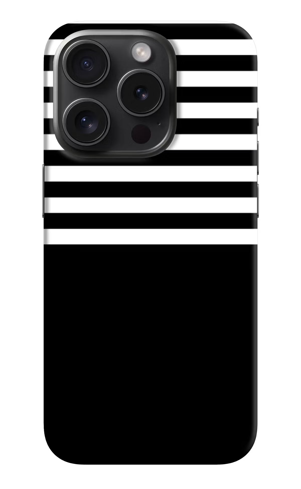 Black and White Print iPhone 15 Pro Hard Case Back Cover by Casekaro