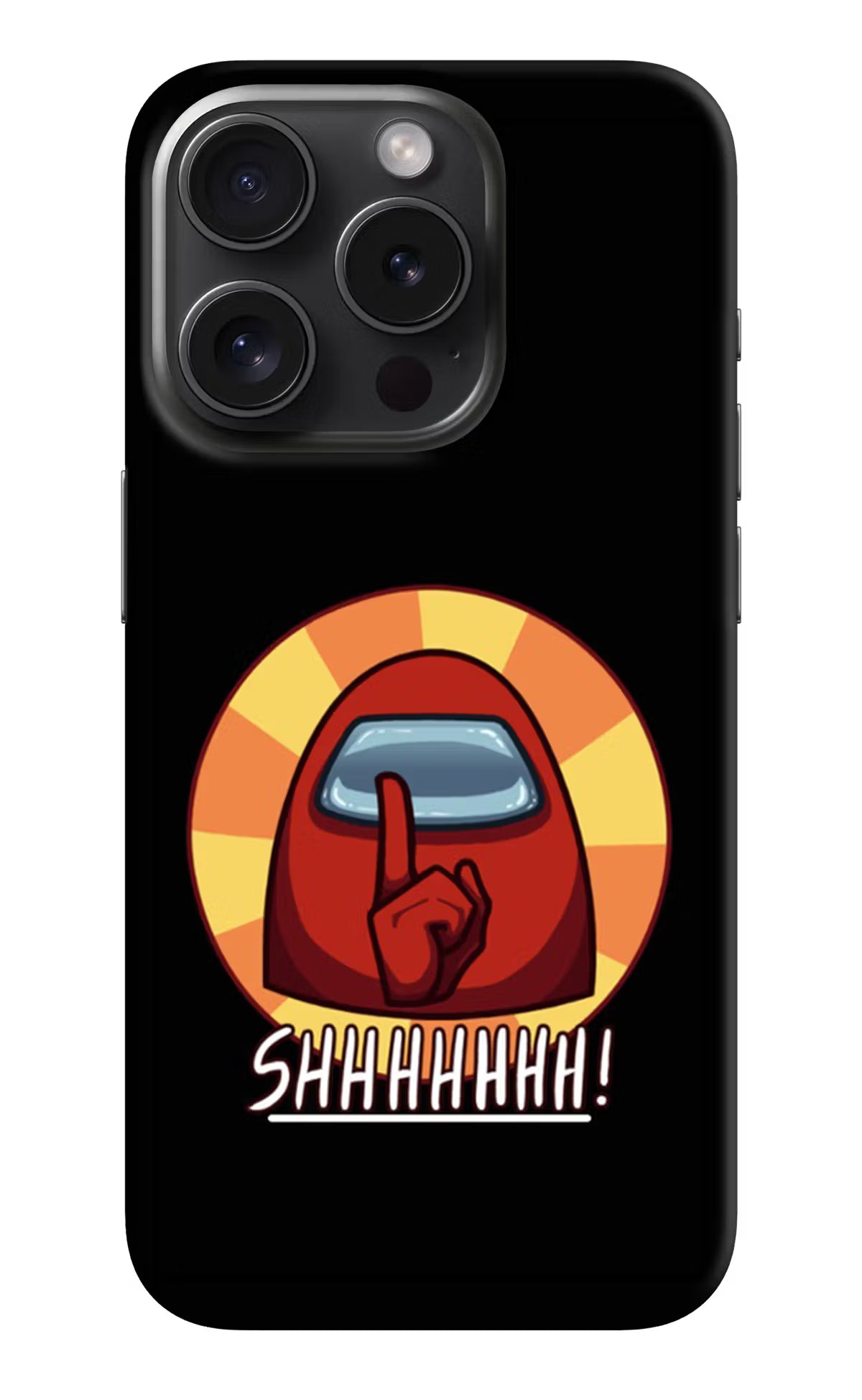 Among Us Shhh! iPhone 15 Pro Hard Case Back Cover by Casekaro