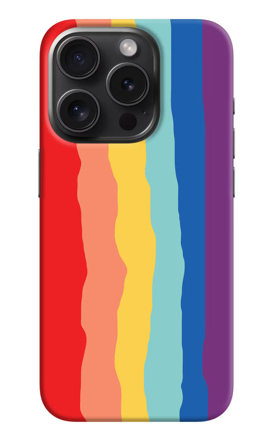 Rainbow iPhone 15 Pro Hard Case Back Cover by Casekaro