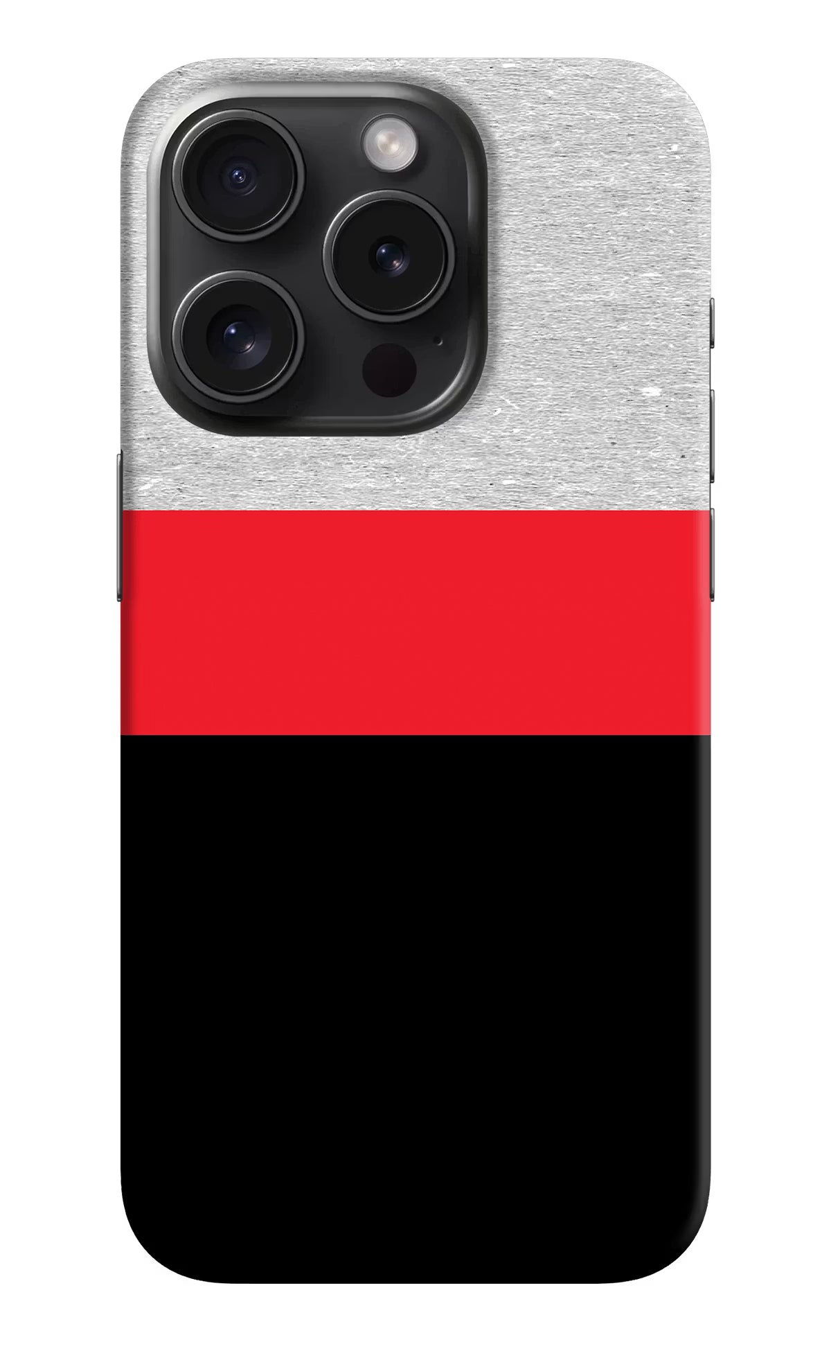 Tri Color Pattern iPhone 15 Pro Hard Case Back Cover by Casekaro
