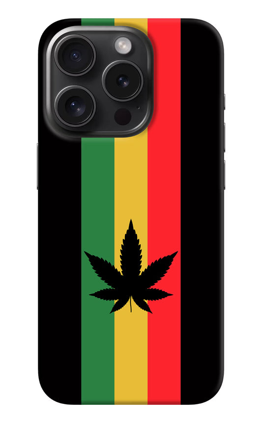 Weed Flag iPhone 15 Pro Hard Case Back Cover by Casekaro