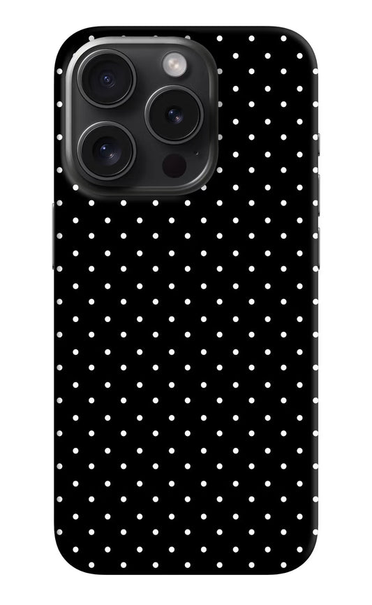 White Dots iPhone 15 Pro Hard Case Back Cover by Casekaro
