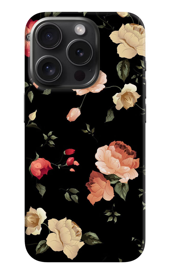 Flowers iPhone 15 Pro Hard Case Back Cover by Casekaro