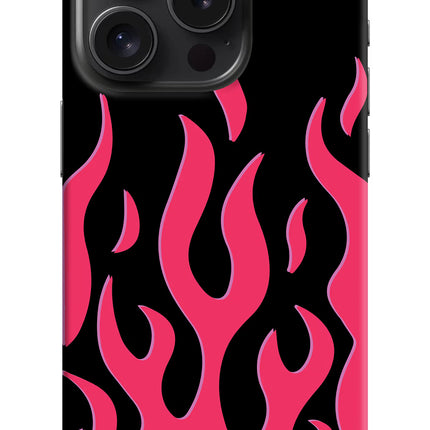 Fire Flames iPhone 15 Pro Hard Case Back Cover by Casekaro